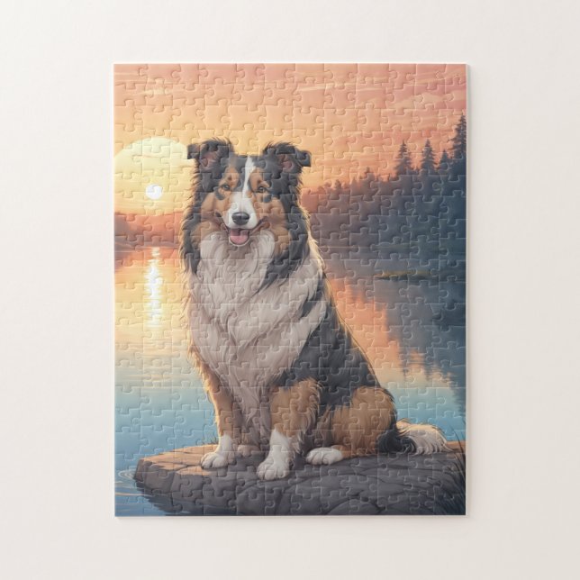 Collie dog jigsaw puzzle (Vertical)