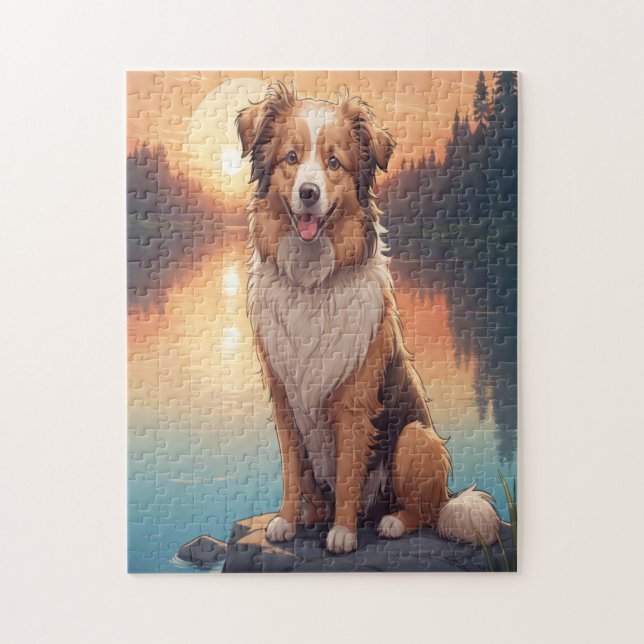 Collie dog jigsaw puzzle (Vertical)