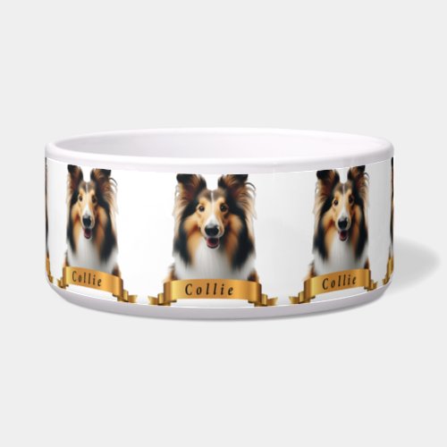 Collie dog love friendly cute sweet dog bowl