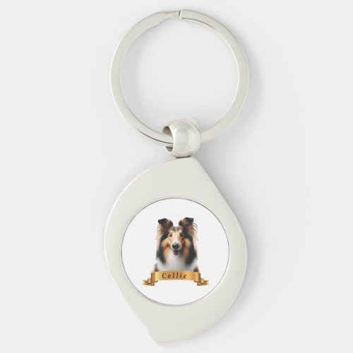 Collie dog love friendly cute sweet dog keychain
