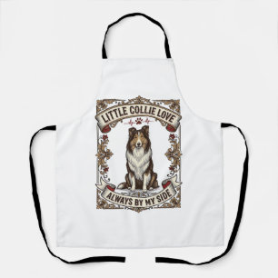 Collie Dog Lover Shirt with Vintage Engraving Quot Apron