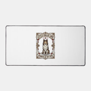 Collie Dog Lover Shirt with Vintage Engraving Quot Desk Mat