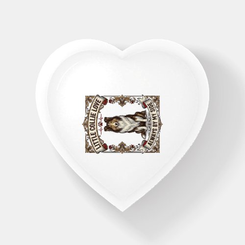 Collie Dog Lover Shirt with Vintage Engraving Quot Paperweight