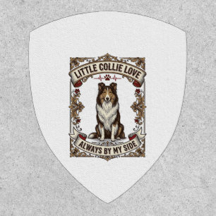 Collie Dog Lover Shirt with Vintage Engraving Quot Patch