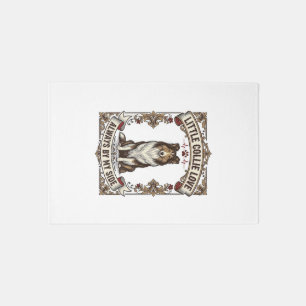 Collie Dog Lover Shirt with Vintage Engraving Quot Rug