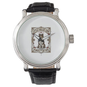 Collie Dog Lover Shirt with Vintage Engraving Quot Watch