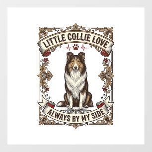 Collie Dog Lover Shirt with Vintage Engraving Quot Window Cling