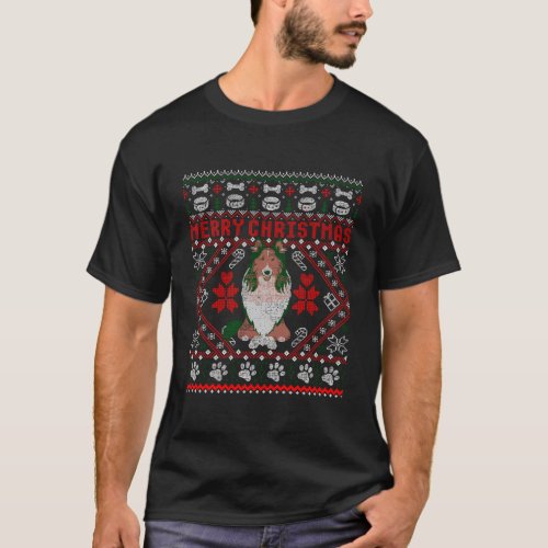 Collie Dog Merry Christmas Ugly Sweater Funny Gift