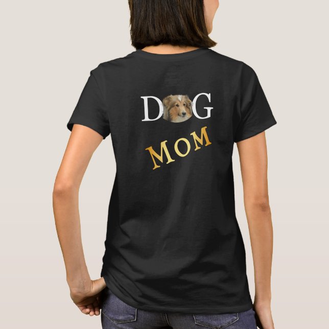 Collie Dog Mom 2 Sided Dark T-Shirt (Back)