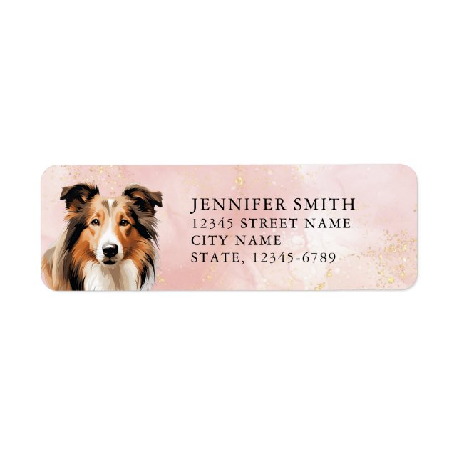 Collie Dog Return Address Labels (Front)