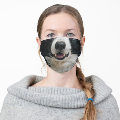 Collie Dog Smile Adult Cloth Face Mask
