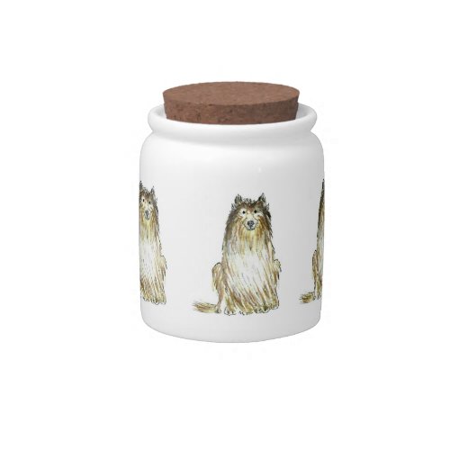 Collie Dog Treat Cookie Jar