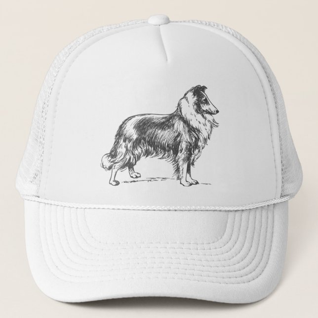 Collie Dog Trucker Hat (Front)