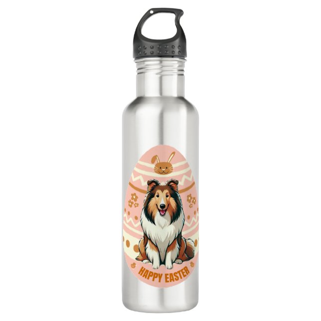 Collie Egg Stainless Steel Water Bottle (Front)