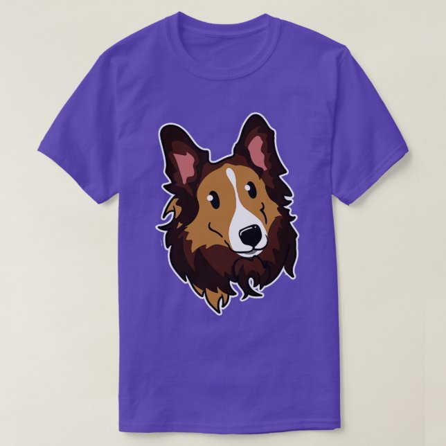 Collie Face T-Shirt (Design Front)