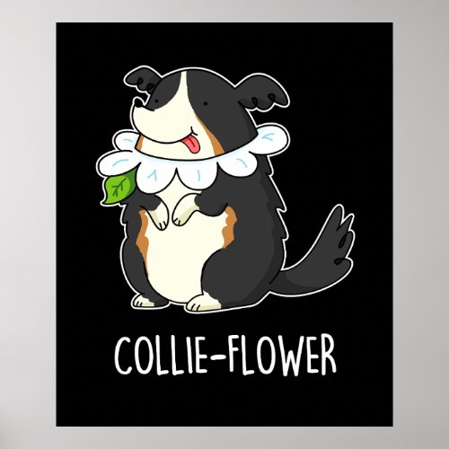 Collie_flower Funny Border Collie Dog Pun  Poster