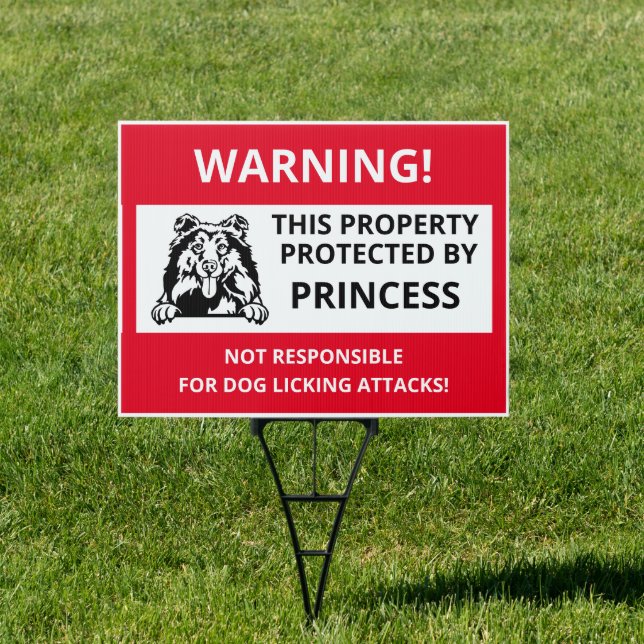 COLLIE | Funny Beware of Dog Sign (Insitu)