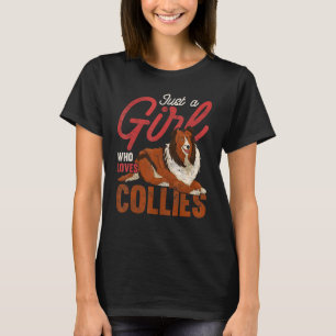 Collie  Girls Women Dog Owner Pet Animal Rough Col T-Shirt