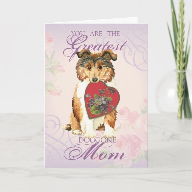 Collie Heart Mom Card (Front)