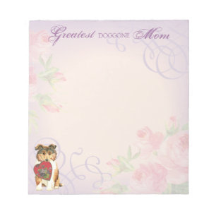 Collie Heart Mom Notepad