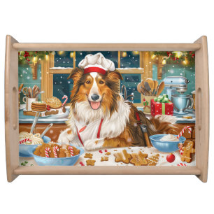 Collie Holiday Baking: Festive Christmas Serving Tray