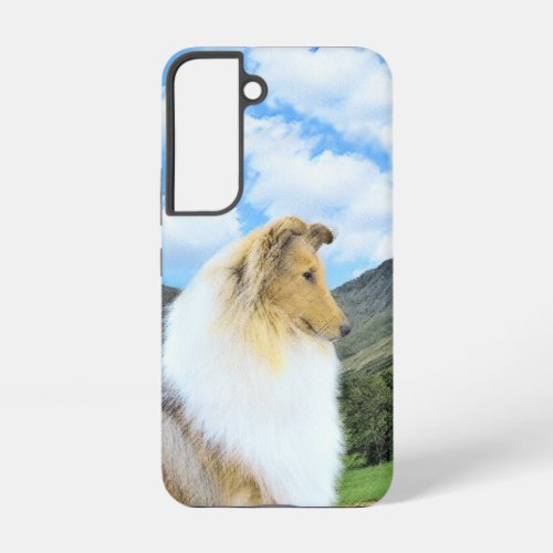 Collie in Mountains Rough Painting _ Dog Art Samsung Galaxy S22 Case