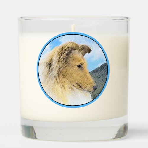 Collie in Mountains Rough Painting _ Dog Art Scented Candle