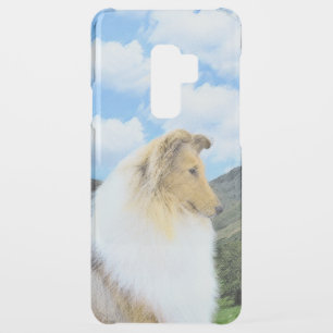 Collie in Mountains (Rough) Painting - Dog Art Uncommon Samsung Galaxy S9 Plus Case