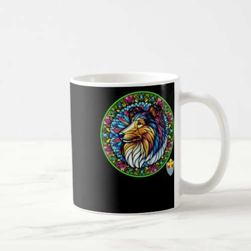 Collie In Stained Glass Active  Coffee Mug