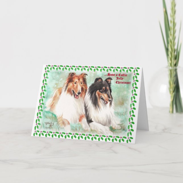 Collie Jolly Christmas Cards (Front)