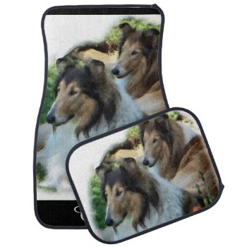 Collie Lovers Art Car Mat by DogsByDezign at Zazzle