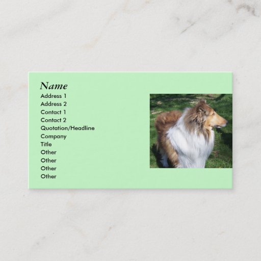 Customizable COLLIE Lovers Business cards- *Customize*
