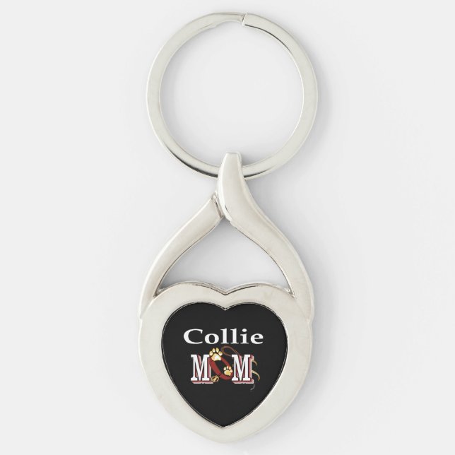 Collie Mom Gifts Keychain (Front)
