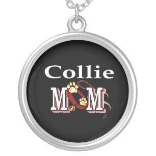 Collie Mom Gifts Silver Plated Necklace