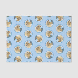 Collie Painting Rough Sable Merle Original Dog Art Tissue Paper