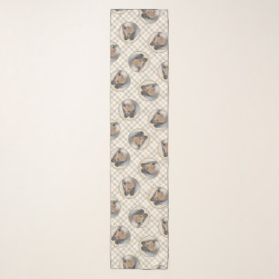 Collie Painting Rough Tricolor Original Dog Art Scarf