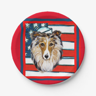 Collie  paper plates