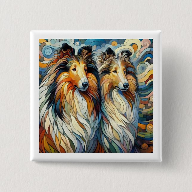 Collie Paw Casso  Button (Front)