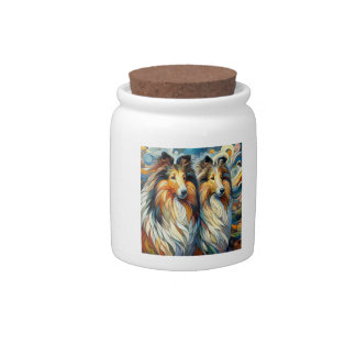 Collie Paw Casso Candy Jar