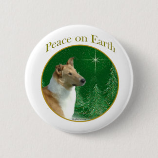 Collie Peace on Earth - Button