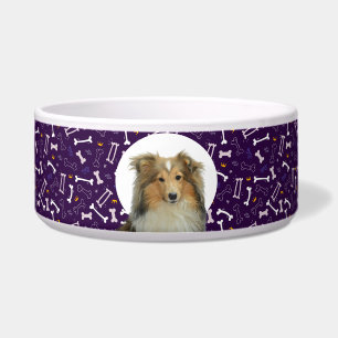 Collie Personalized Photo & Name Dog Bowl