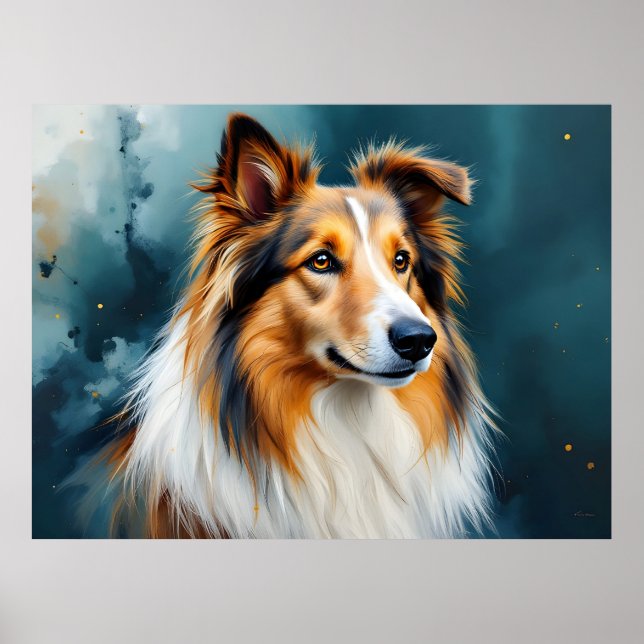 Collie Portrait  Poster (Front)