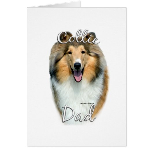 Collie (rough) Dad 2 Cards (Front)