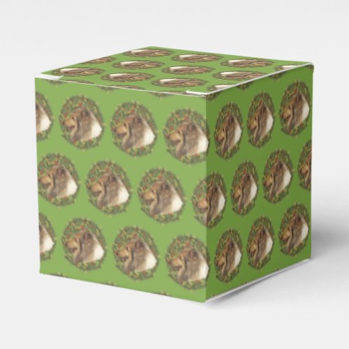 Collie Rough Dog _ Wreath Favor Boxes