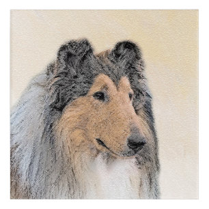 Collie (Rough) Painting - Cute Original Dog Art
