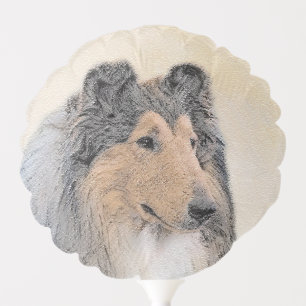 Collie (Rough) Painting - Cute Original Dog Art Balloon