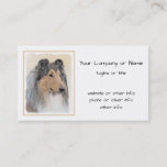 Collie (Rough) Painting - Cute Original Dog Art Business Card
