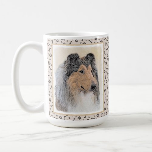 Collie Rough Painting _ Cute Original Dog Art Coffee Mug