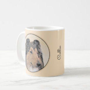 Collie (Rough) Painting - Cute Original Dog Art Coffee Mug