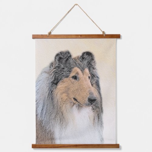 Collie Rough Painting _ Cute Original Dog Art Hanging Tapestry